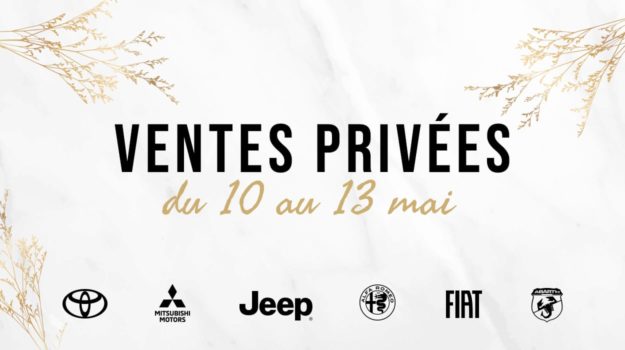 Ventes privées du 10 au 13 mai